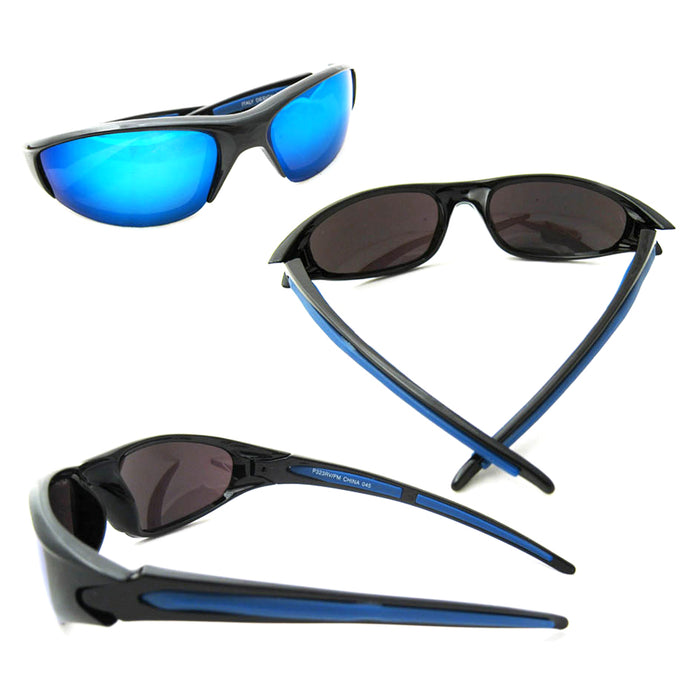 Choppers Oversized Motorcycle Sunglasses For Men – Sport Mirrored Goggles – UV400 – Large