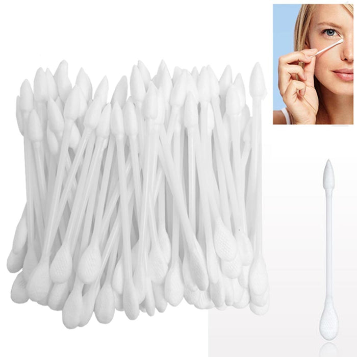 160 Cotton Swab Double Head Swabs Pointed Q Tip Makeup Cosmetic Nail Applicator