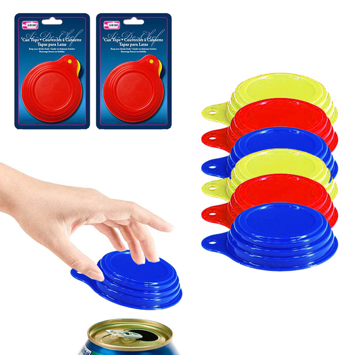 3 Pack Reusable Soda Can Savers Pop Drink Covers Lid Protector Spill Free Bottle