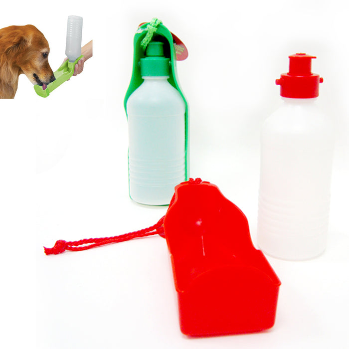 PETS DOG WATER BOTTLE BOWL PORTABLE DRINK DISH CAT BIRD TRAVEL FEEDING PUPPY NEW