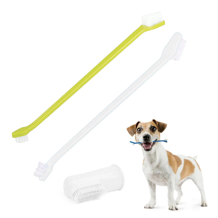 6 Pc Dog Toothbrush Dual End Puppy Dental Grooming Dental Care Cleaning Theeth