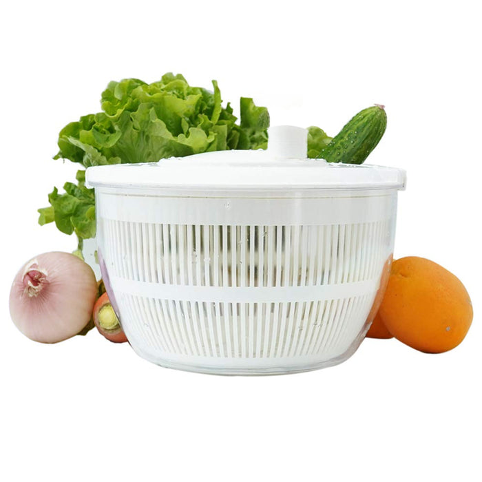 Salad Spinner Lettuce Dryer Vegetable Pouring Spout Serving Draining Bowl Washer