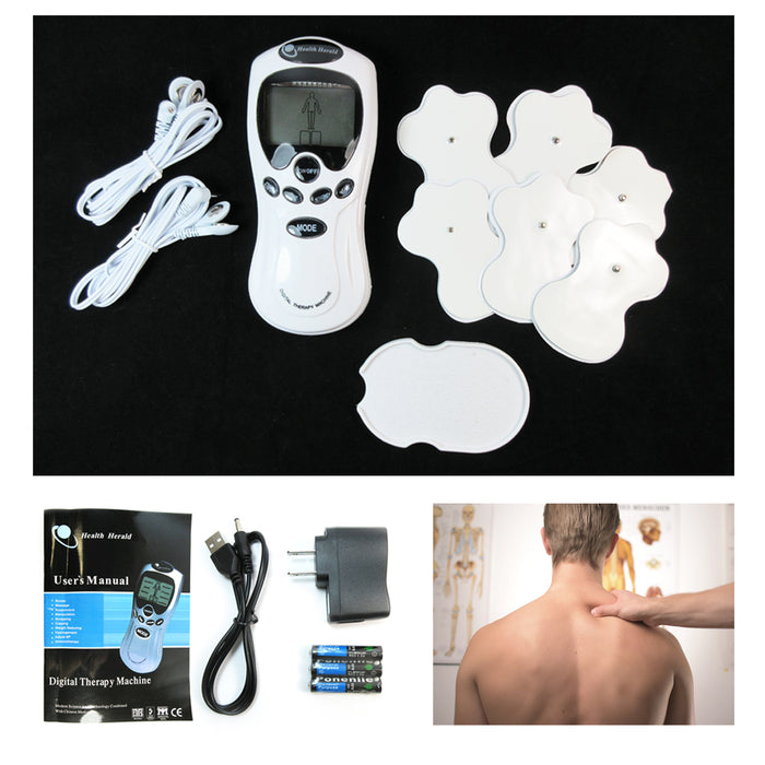 Muscle Stimulator TENS Machine Electrode Pads Massager Pain Relief Therapy NEW