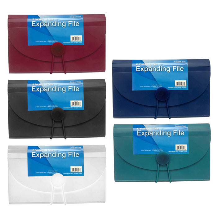 3 Pk Mini Coupon Organizer 13 Pockets Expandable Accordion File Storage Receipt