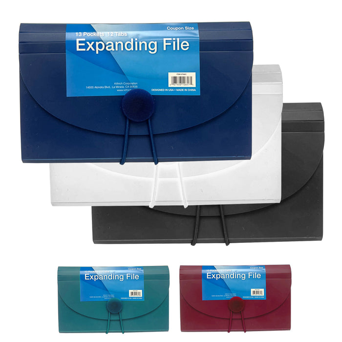 3 Pk Mini Coupon Organizer 13 Pockets Expandable Accordion File Storage Receipt