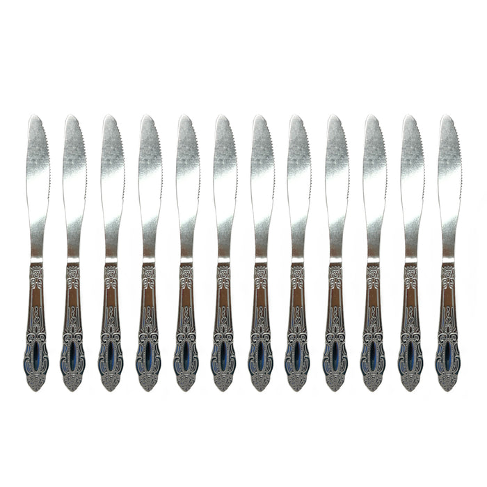 12 Piece Dinner Knives Stainless Steel Butter Knife Silverware Dessert Tableware