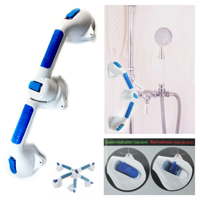 Bath Shower Grip Handle Bathroom Suction Grab Mount Safety Cups Rail Tub Support