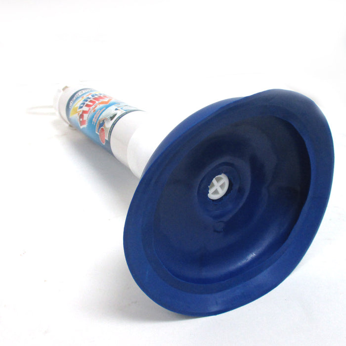 EVERFLOW Toilet Plunger With Handle – Blue, Plastic, Clear Handle, USA Made