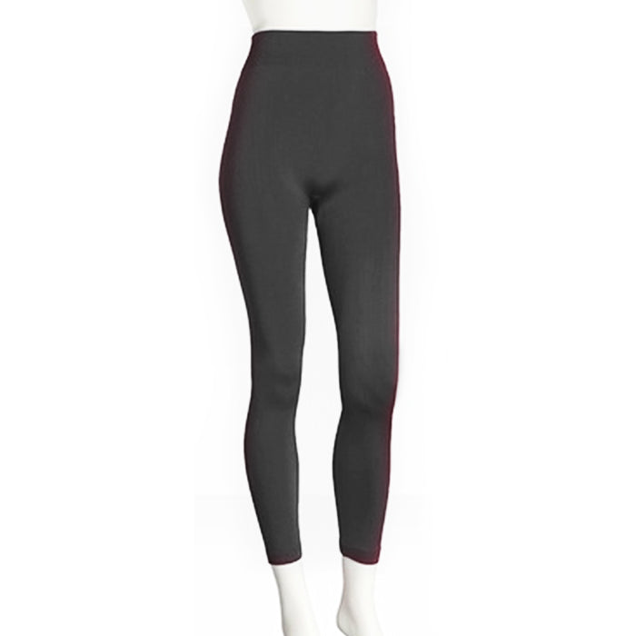 3 Seamless Fleece Black Leggings One Size Yoga Pants Stretchy Women Warm Tights