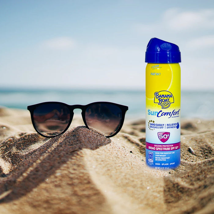 5 Pack Banana Boat SunComfort Sunscreen Spray UVA UVB Protection SPF 50+ 1.8oz