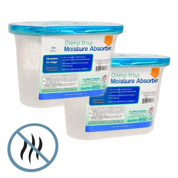 2 Pc Moisture Absorbers Portable Humidity Dehumidifier Remove Damp Closet 500ml