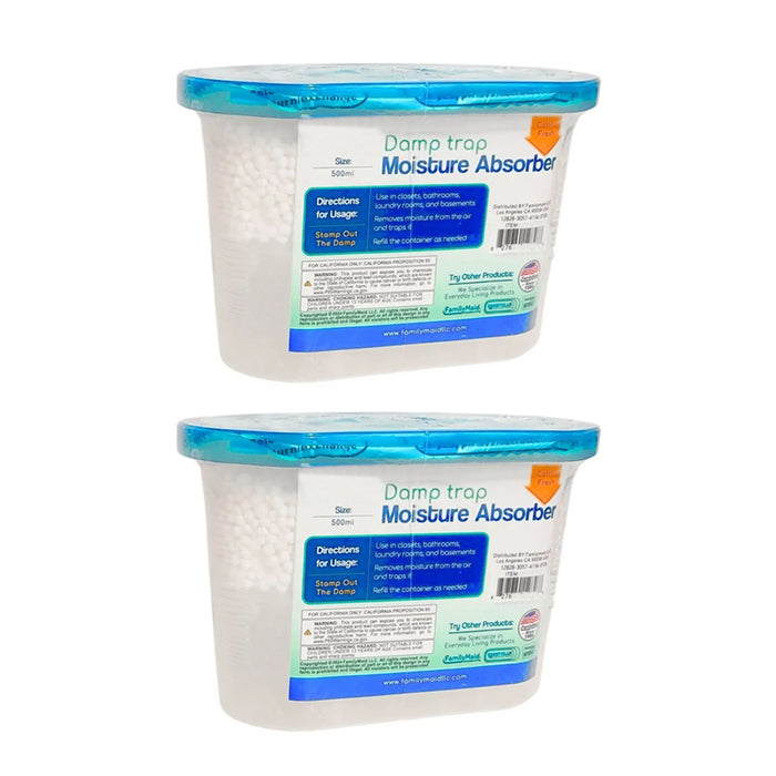 2 Pc Moisture Absorbers Portable Humidity Dehumidifier Remove Damp Closet 500ml
