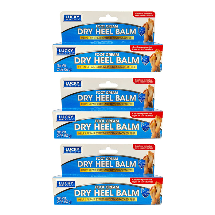 3 Pack Severe Cracked Heel Repair Restoring Balm 2oz Heals Moisturizes Skin Feet