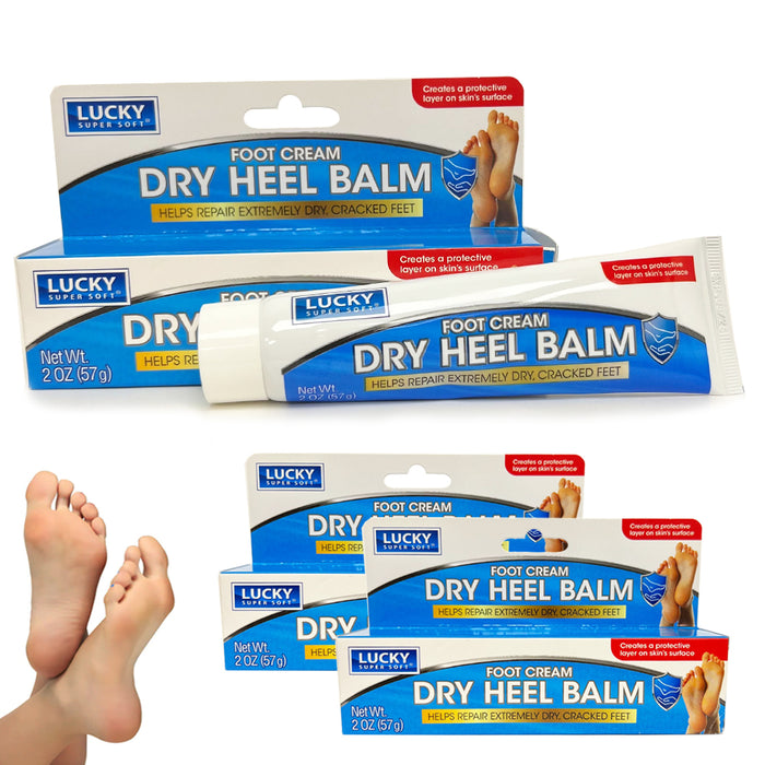 3 Pack Severe Cracked Heel Repair Restoring Balm 2oz Heals Moisturizes Skin Feet