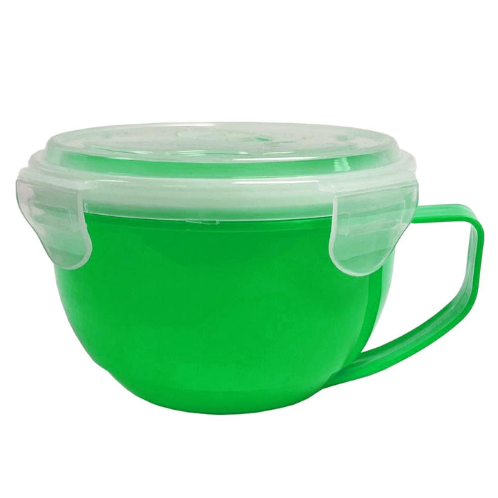 1 Microwave Soup Food Mug Vent Lid Plastic Bowl Containers Dishwasher Safe 30oz