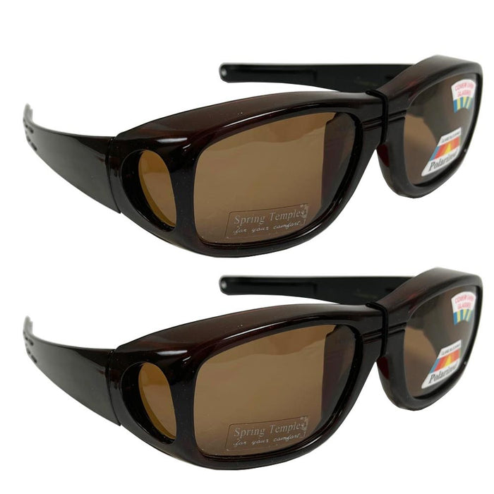 2 Fitover Glasses Polarized100% Wear Over Sunglasses Men Women Wrap Around UV400