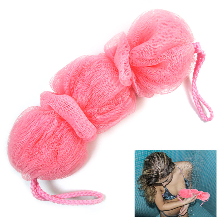 Bath Scrubber Sponges Nylon Mesh Shower Body Exfoliating Wash Puff Ball Back Spa