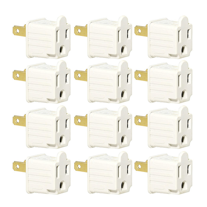 12 Lot 3 Prong - 2 Prong Outlet Electrical Ground AC Adapter Grounding Converter