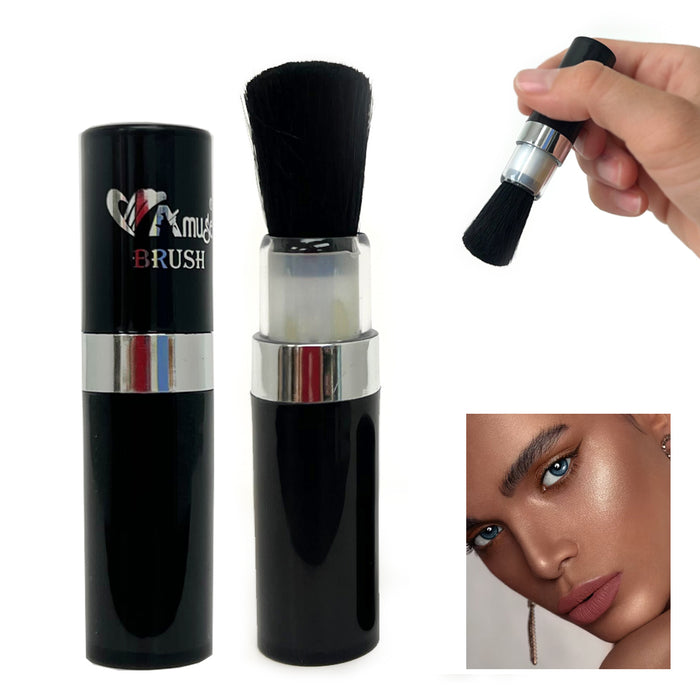 Makeup Twist Powder Brush Cover Portable Travel Cosmetics Foundation Highlighter