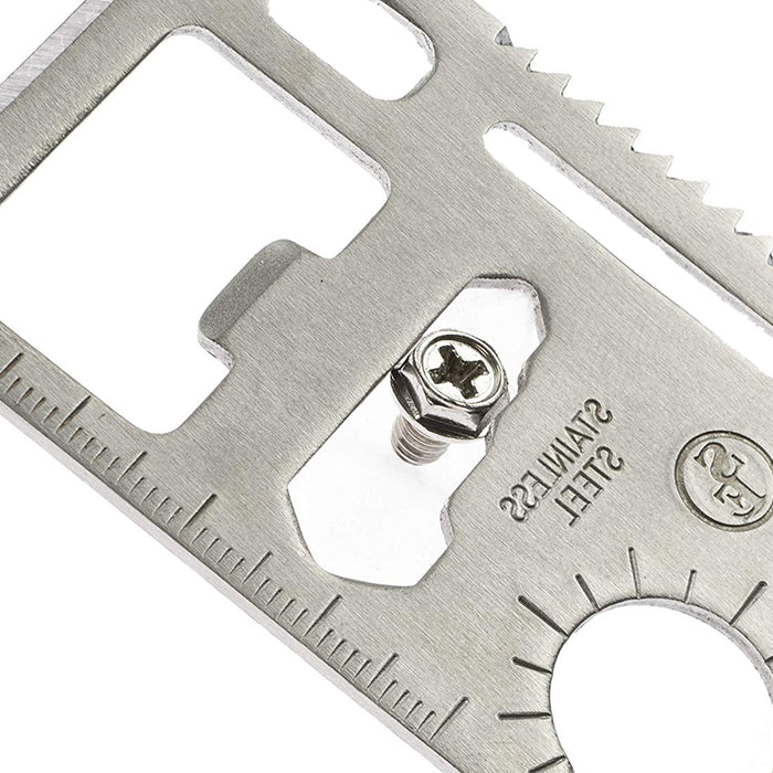 11 in 1 Survival Tool Credit Card Folding Knife Wallet Pocket Razor Beer Opener