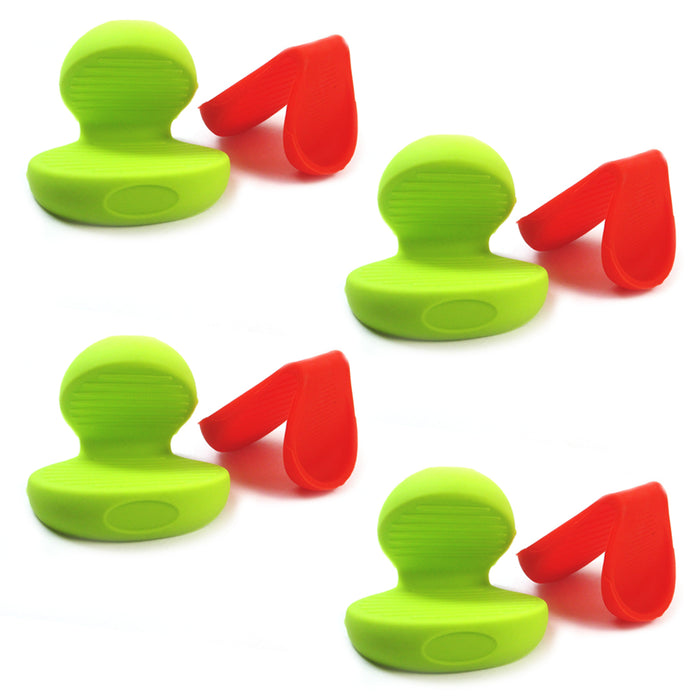 8X Silicone Heat Resistant Oven Cooking Glove Grip Pan Pot Holder Kitchen Baking