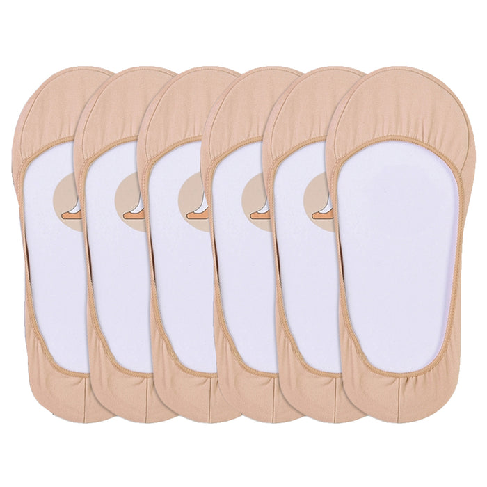 6 Pairs Nude Womens No Show Socks Footies Loafer Boat Liner Low Cut Girls
