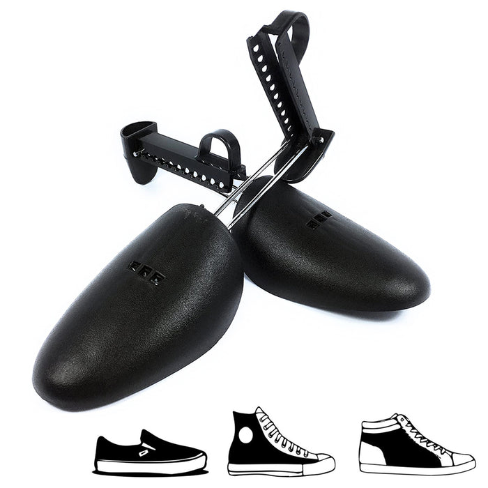 2 Pair Adjustable Plastic Spring Shoe Tree Shaper Keeper Stretcher Women Men 13