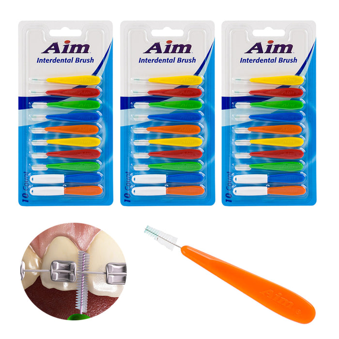 30Pc Professional Interdental Slim Brush Dental Cleaners Tight Teeth Mouthwash !