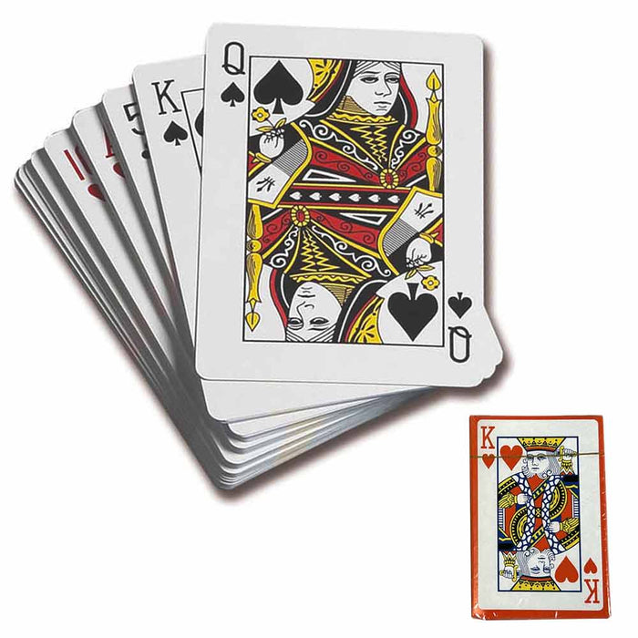 2 Pack Playing Cards and Domino Game Set Family Games Night Wooden Box Classic