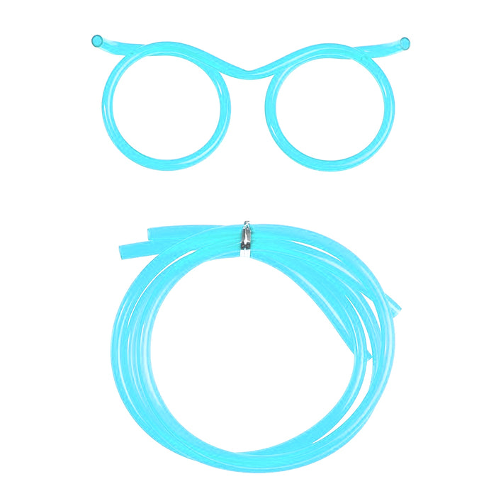 7X Silly Drinking Straw Glasses Kids Fun Crazy Loops Novelty Party Flexible Soft