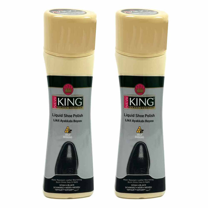 2 Pack Instant Shine Shoe Polish Black Liquid Sponge Top Leather Boots Top 5oz
