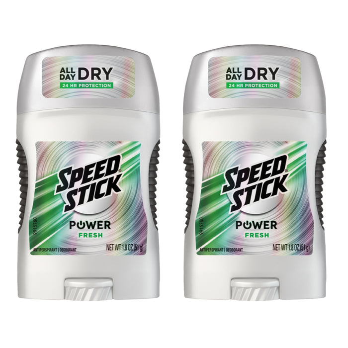 2 Speed Stick Mennen 51g 1.8oz Power Fresh Antiperspirant Solid Deodorant Men