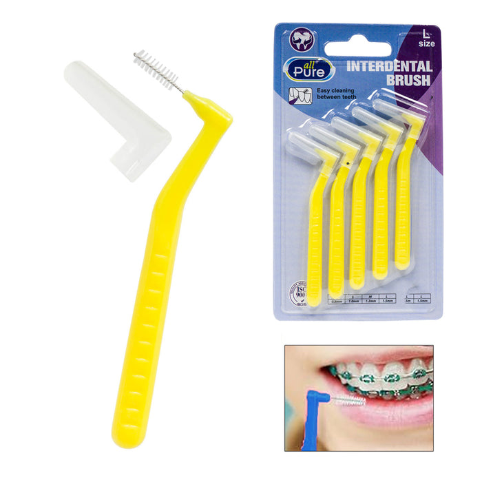 40 Pc Angled Dental Brush Picks Interdental Brushes Toothpicks Oral Care Hygiene