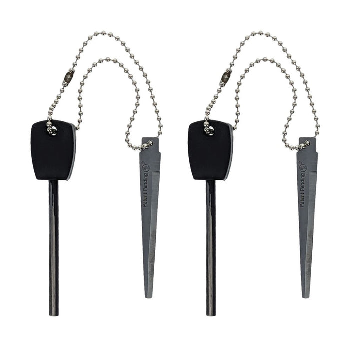 2Pk Emergency Flint Fire Starter Striker Magnesium Survival Lighter Camping Tool