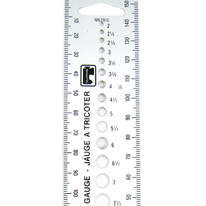 New Knitting Gauge Knit Needle Sizer Ruler Measure Tool US Canada Size 2mm-10mm