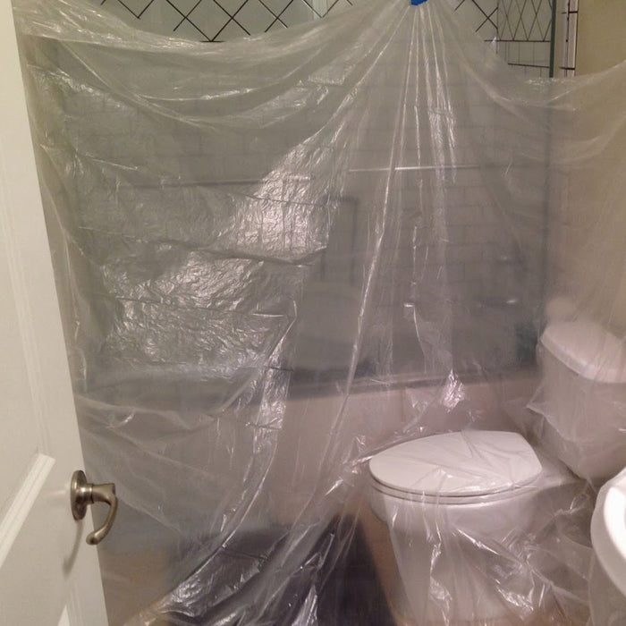 2 Heavy Duty Plastic Drop Cloth Furniture Paint Floor 0.27 Mil Protector 9'x12'