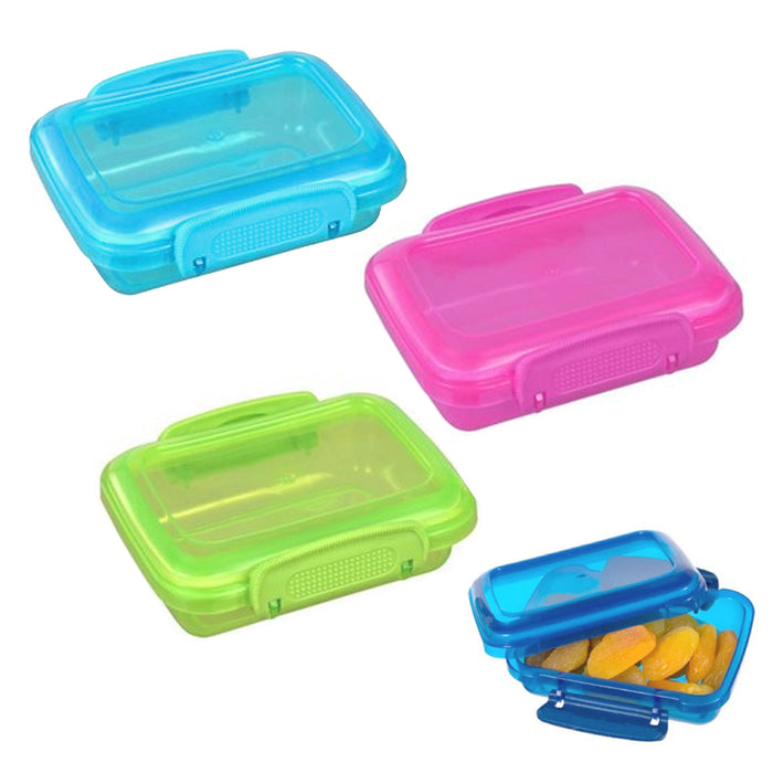 3 Pc Mini Lockable Snack Container Lunch Food Knick Knack Bead Organizer Storage