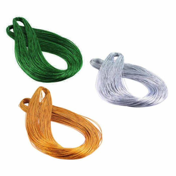 4 Packs Metallic Craft Cord Jewelry Making Thread Gift Wrapping String 80 Yards