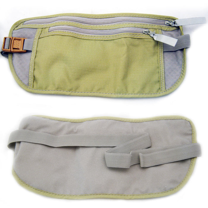 2 Travel Pouch Hidden Passport ID Holder Compact Security Money Waist Belt Bag !