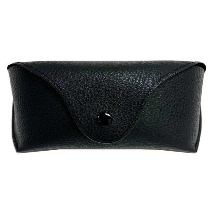 1 Portable Leatherette Semi Hard Glasses Case Sunglasses Button Faux Men Women
