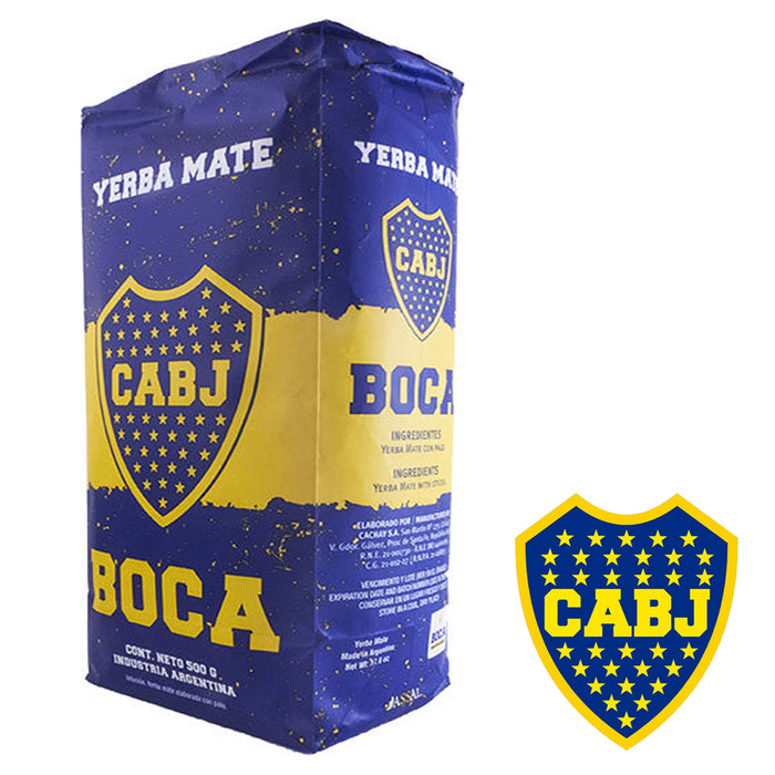 Yerba Mate con Palo Cachamate 500gr Argentina Boca Juniors Loose Leaf Tea 1.1 lb