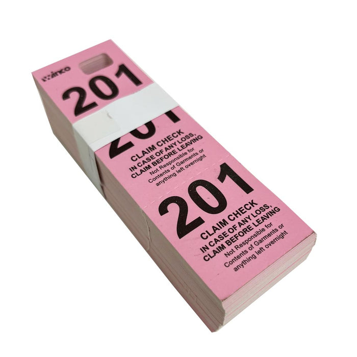 1000 Coat Room Checks Numbers Hang Tags 3 Part Paper Tickets Consecutive Numbers