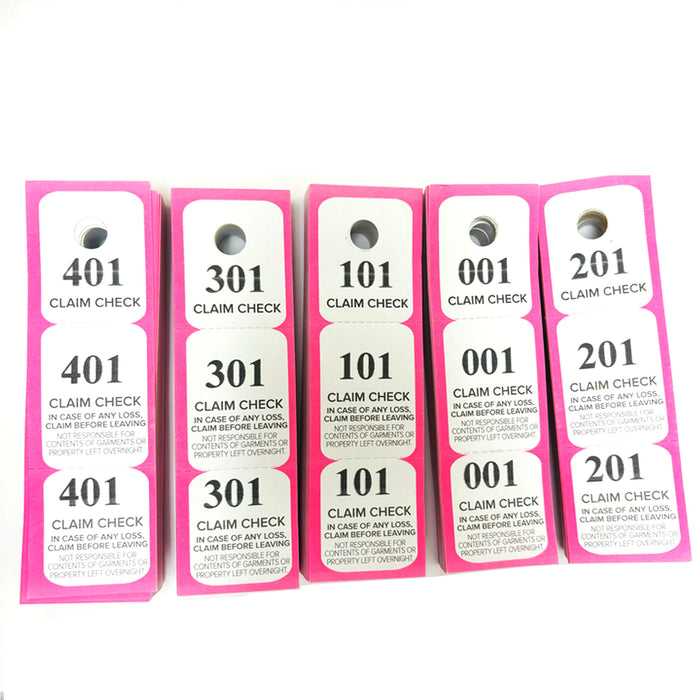 500 Coat Room Tickets 3 Part Paper Triplicate Checks Numbers Tags Hanger Cards