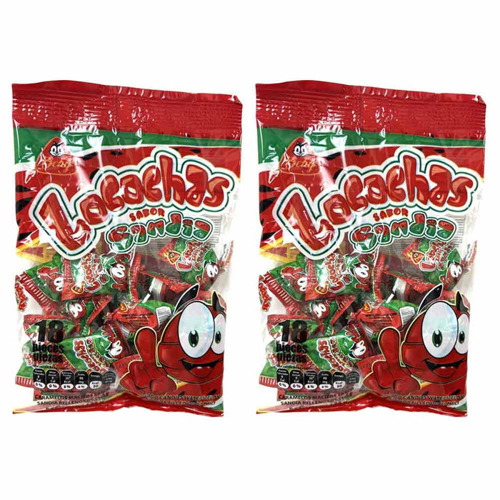 2 Bags Beny Locochas Sandia Hard Candy With Chili Watermelon Flavor Mexican 10oz