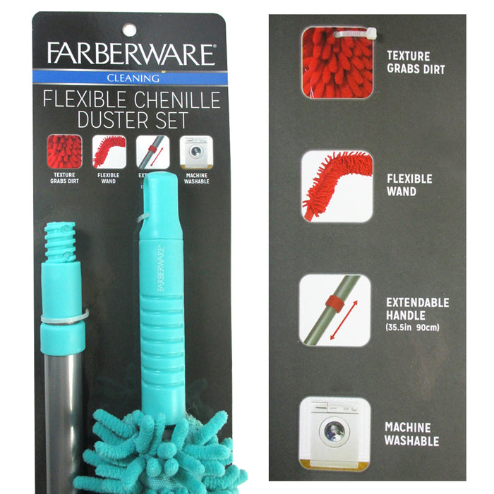 Flexible Chenille Duster Extendable Handle Telescopic Cleaner Home Car — AllTopBargains