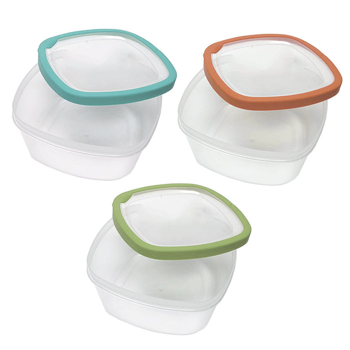 4 Pack Large Refrigerator Food Storage Container with Lids Plastic Reusable 62oz
