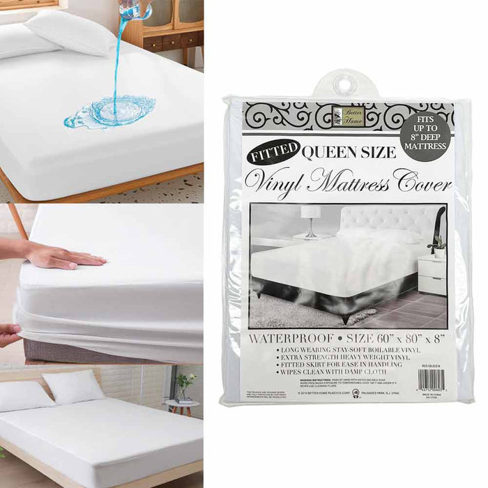 Premium Queen Size Mattress Soft Protector Waterproof Fitted Bed Cover Anti Dust
