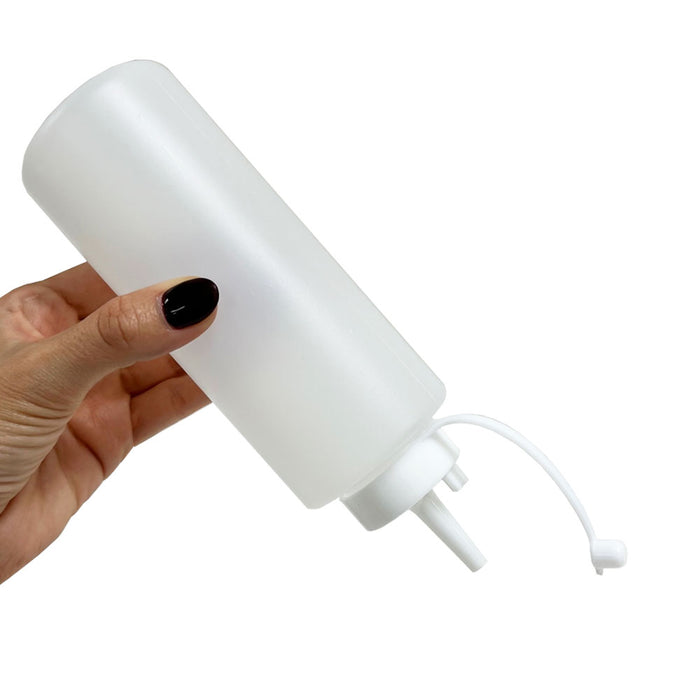 2 Pack 12oz Clear Plastic Squeeze Bottle Condiment Ketchup Mustard Oil Mayo Salt