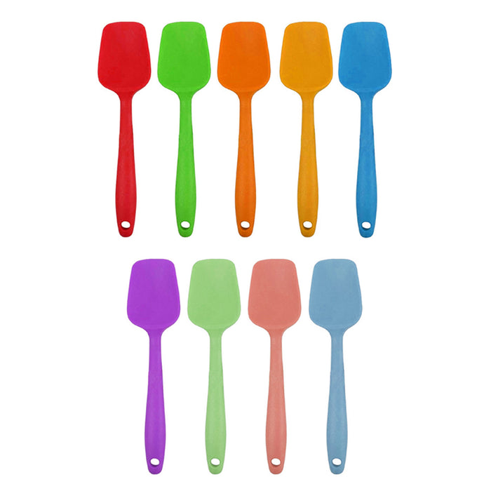4 Set Silicone Mini Spoon Spatula 2 in1 Non Stick Heat Resistant Scraper Kitchen