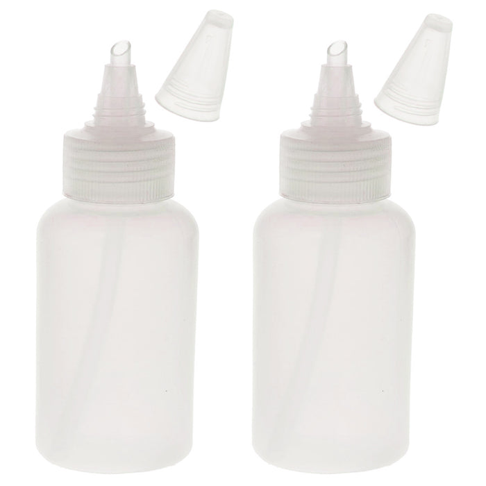 2 Pack Snifter Bottles Gold Panning Heavy Duty Plastic w/ Nozzle Mining Outdoors